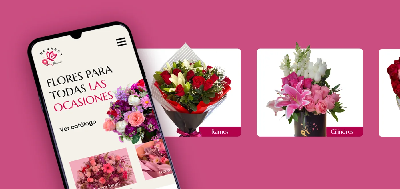 Floreria monarca website design diseño web mobile