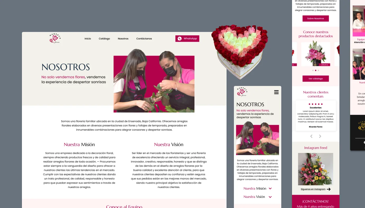 Floreria monarca website design diseño web screenshot