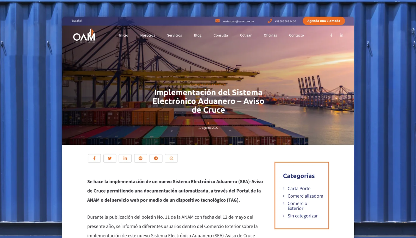 oam sitio web development