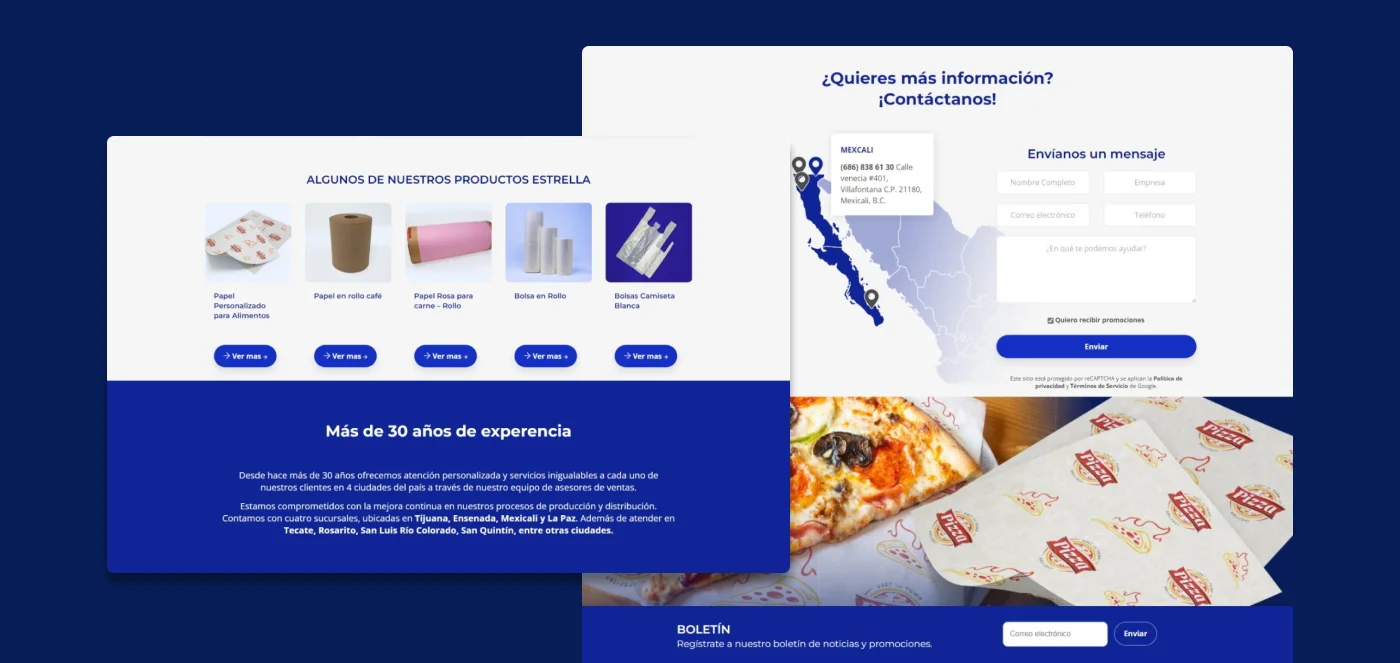 rollet website development diseño de sitio web