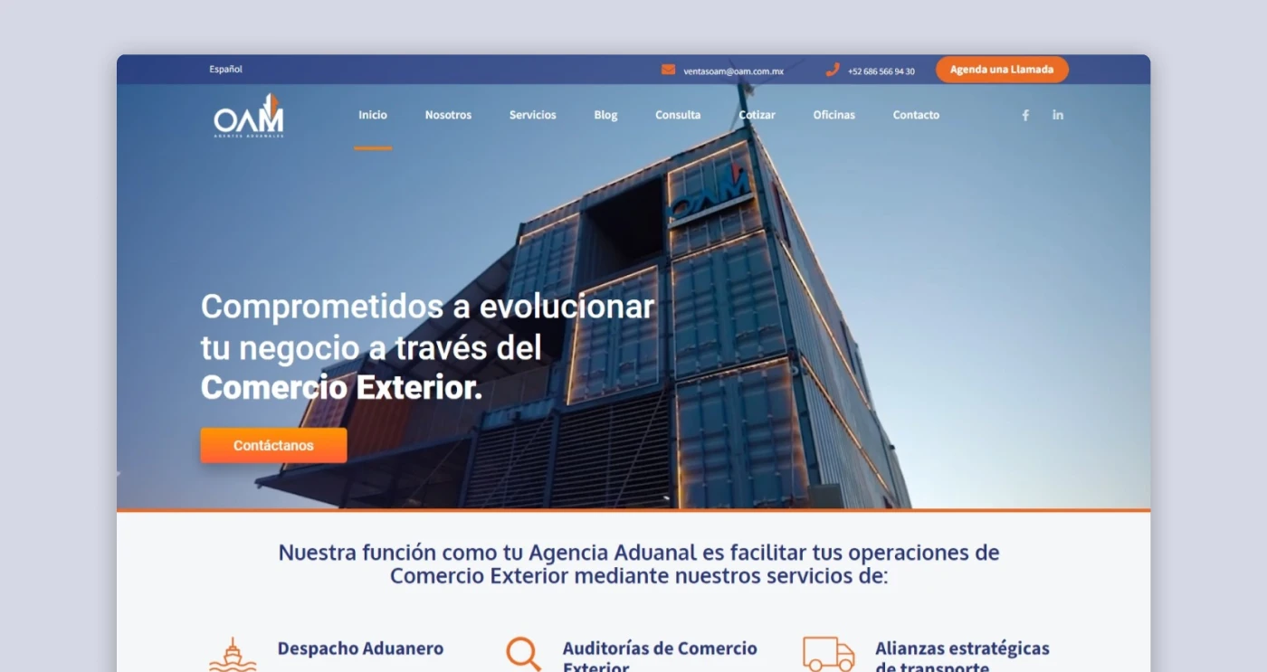 oam webpage development desarrollo de sitio web thumbnail