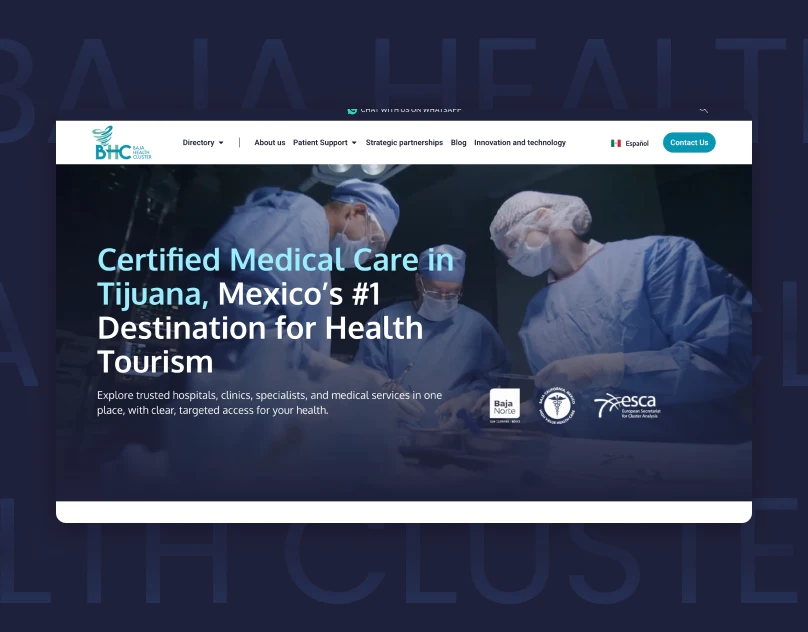 Baja Health Cluster Website Design & Development